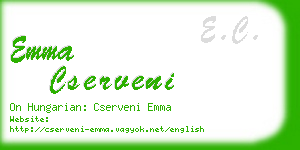 emma cserveni business card